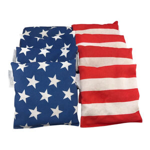 Set Of Eight Stars and Stripes Cornhole Bean Bags